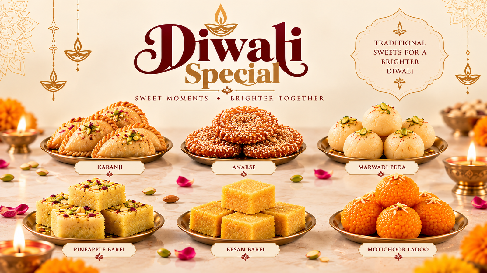 Diwali Special diwali special six traditional sweets (1)
